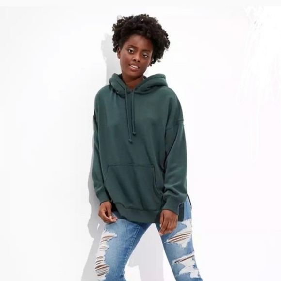 American Eagle Outfitters Tops - American Eagle Ahh-Mazingly Soft Jegging Fit Sweatshirt Hoodie, XL, Dark Green